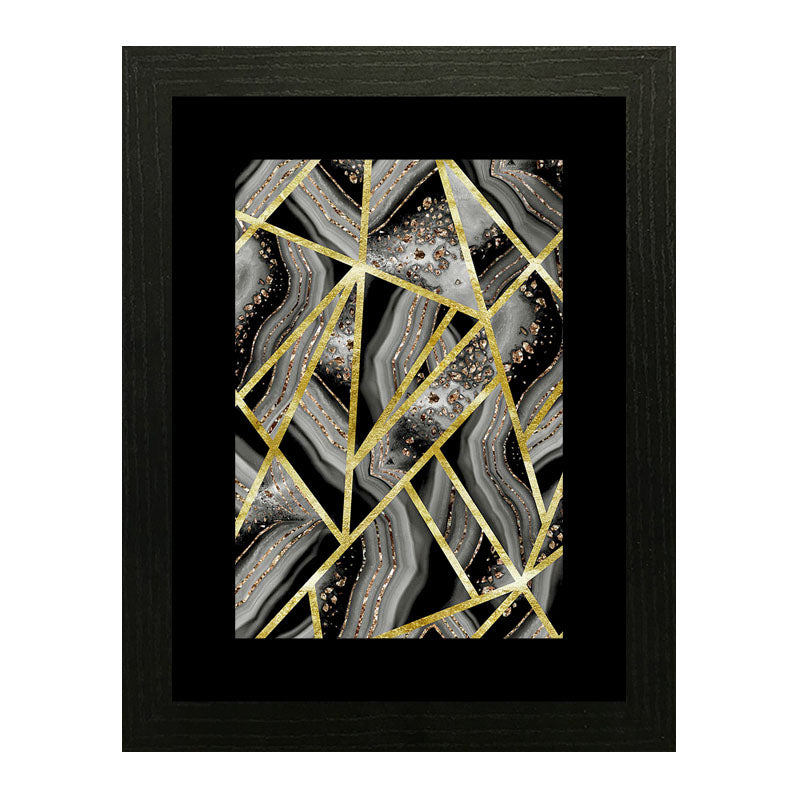 Set of 2 Gold Web Wall Frames – Metallic Abstract Art