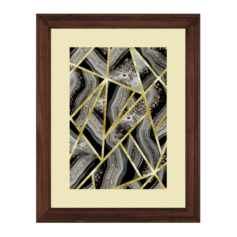 Set of 2 Gold Web Wall Frames – Metallic Abstract Art