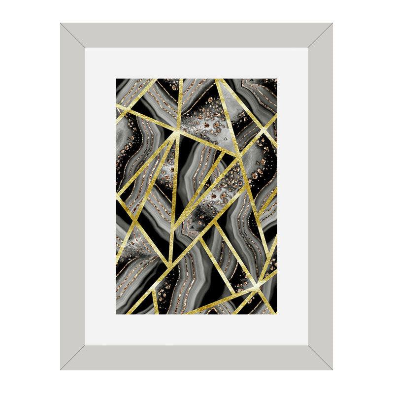 Set of 2 Gold Web Wall Frames – Metallic Abstract Art