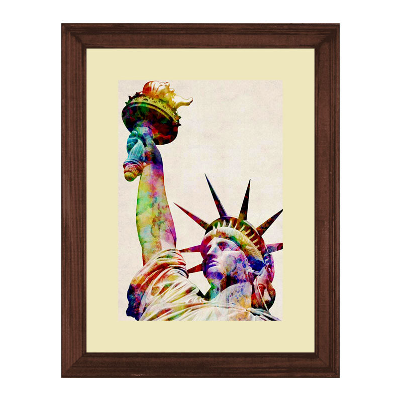 Set of 2 Landmark Sketch Wall Frames – Statue of Liberty & Leaning Tower
