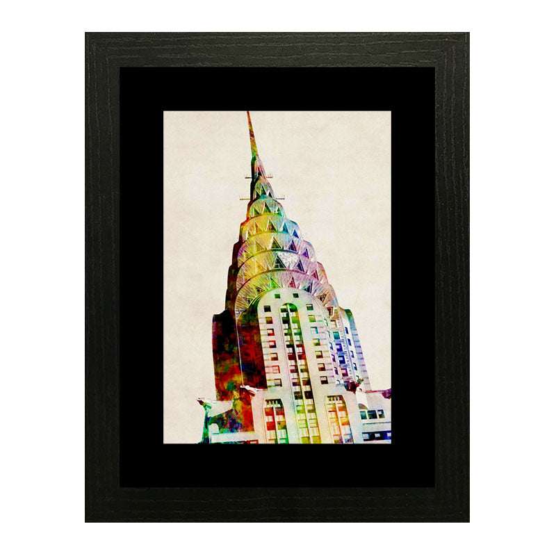 Set of 2 Urban Icons Wall Frames – NYC Chrysler & Rome Architecture