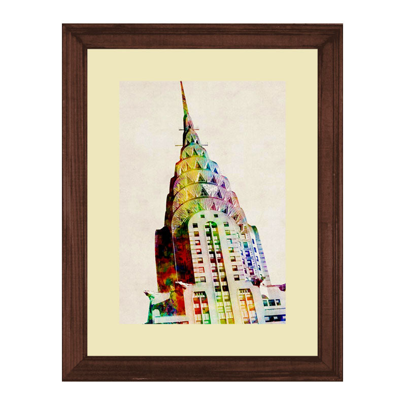 Set of 2 Urban Icons Wall Frames – NYC Chrysler & Rome Architecture