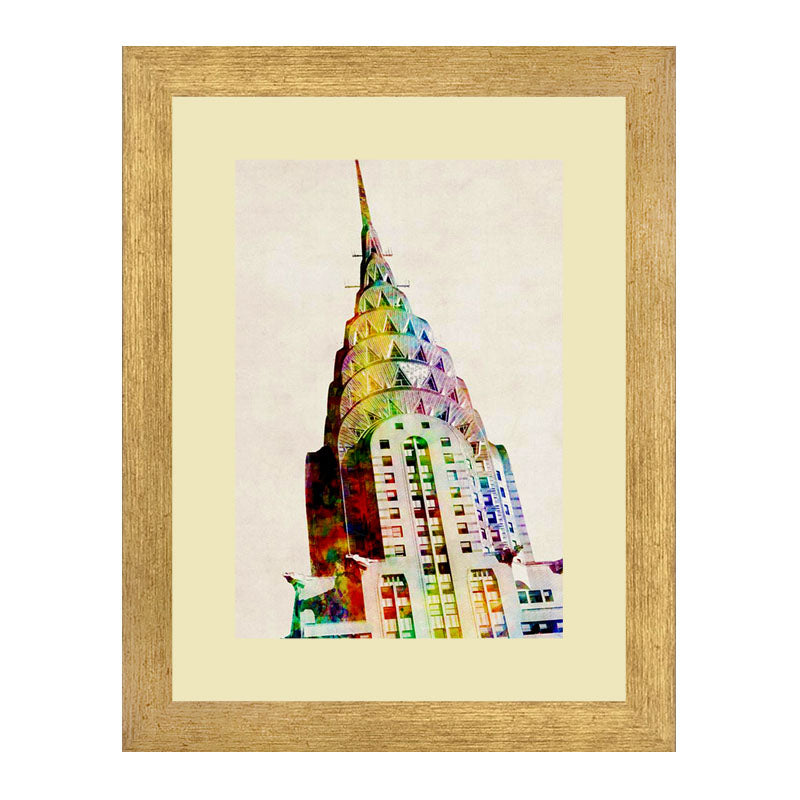 Set of 2 Urban Icons Wall Frames – NYC Chrysler & Rome Architecture