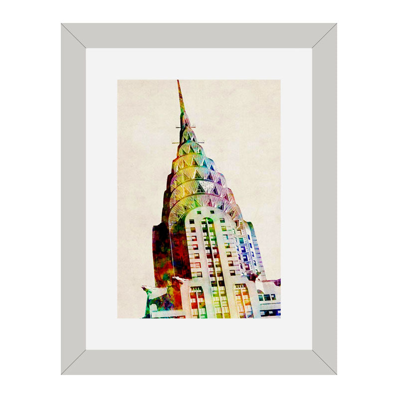 Set of 2 Urban Icons Wall Frames – NYC Chrysler & Rome Architecture