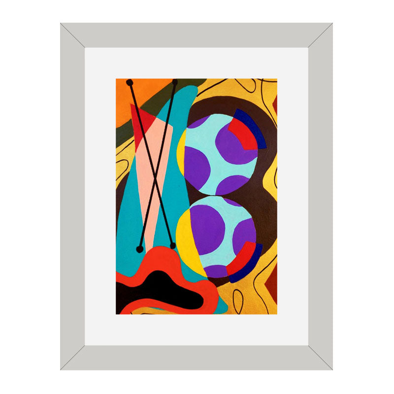 Set of 2 Color Pop Abstract Wall Frames – Geometric Shapes