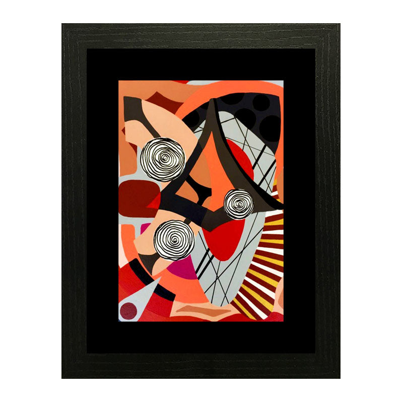 2 Piece Creative Abstract Art Wall Frames – Colorful Geometric Prints