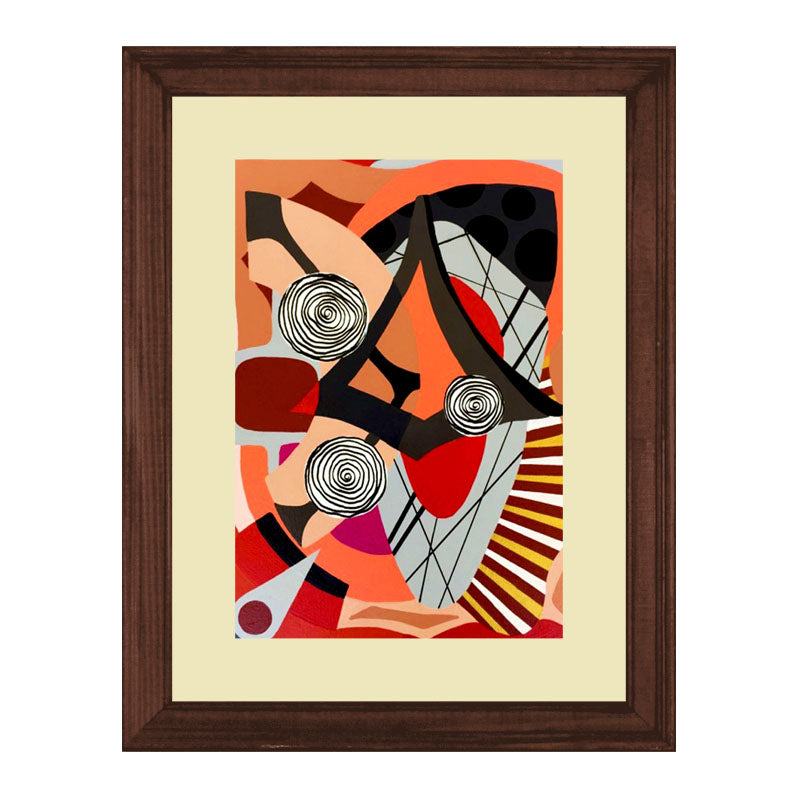 2 Piece Creative Abstract Art Wall Frames – Colorful Geometric Prints