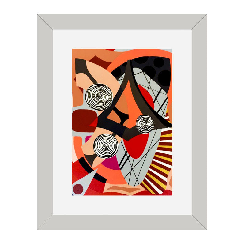 2 Piece Creative Abstract Art Wall Frames – Colorful Geometric Prints