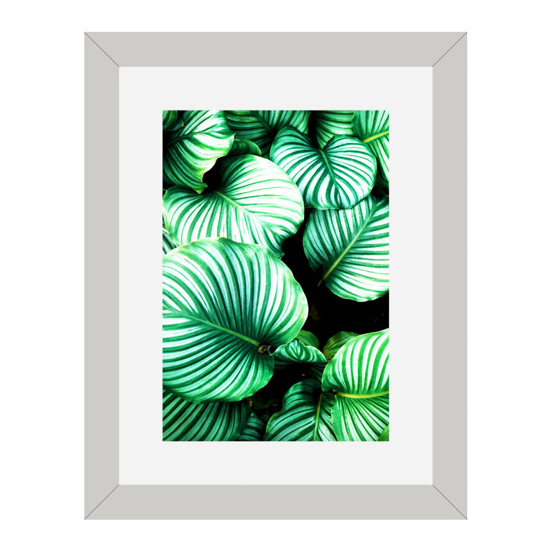 Set of 2 Leaf Whirl Wall Frames – Spiral Green Plant Art