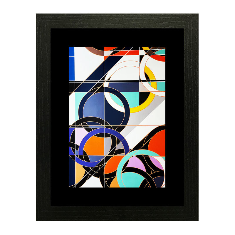 2 Piece Artistic Movement Wall Frames – Bold Abstract Geometry