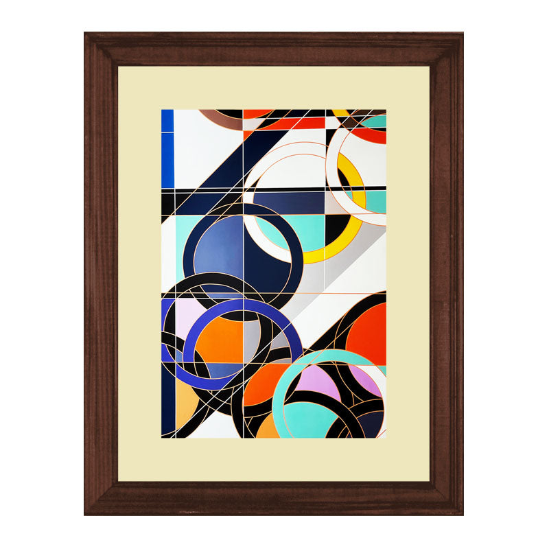 2 Piece Artistic Movement Wall Frames – Bold Abstract Geometry