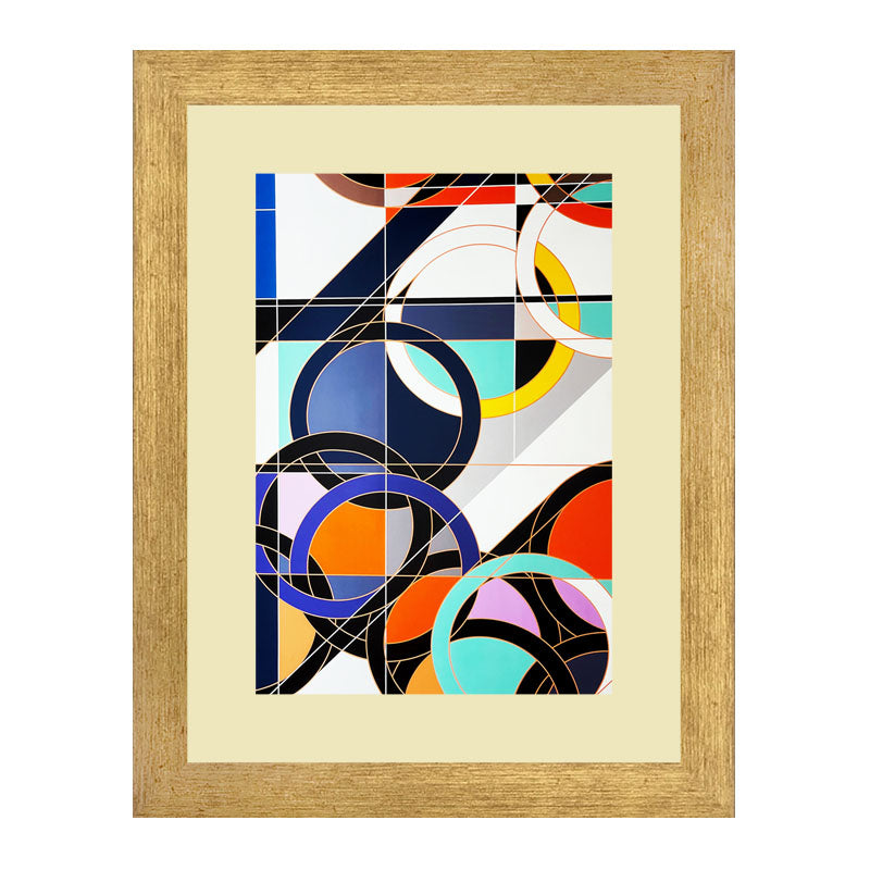 2 Piece Artistic Movement Wall Frames – Bold Abstract Geometry