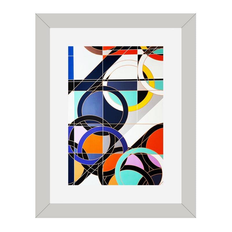 2 Piece Artistic Movement Wall Frames – Bold Abstract Geometry