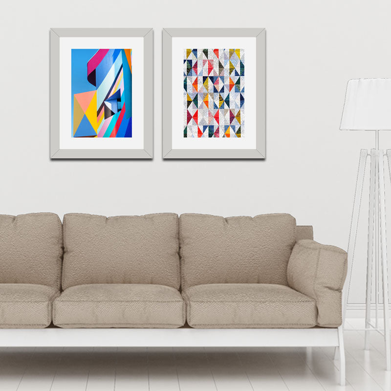 Set of 2 Color Surge Wall Frames – Bright Artistic Geometry