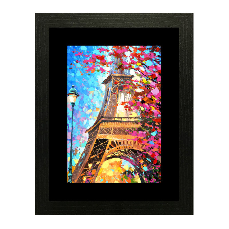 Set of 2 City Lights Wall Frames – Eiffel Tower in Seasons