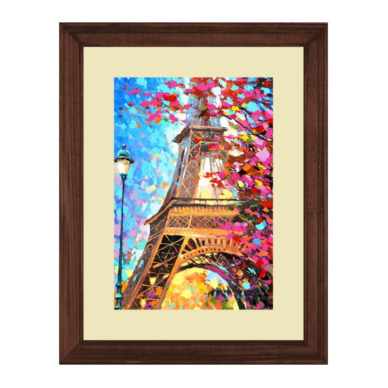 Set of 2 City Lights Wall Frames – Eiffel Tower in Seasons
