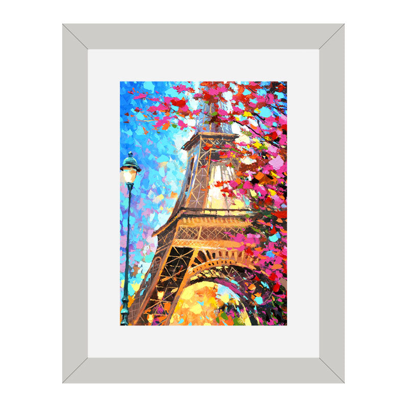 Set of 2 City Lights Wall Frames – Eiffel Tower in Seasons