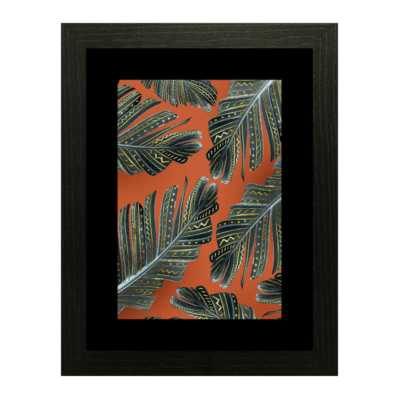 Set of 2 Nature Patterns Wall Frames – Earthy Leaves & Swirls