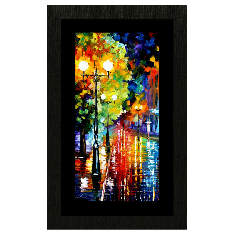 Color Splash Street Wall Frame – Vibrant Urban Night Scene