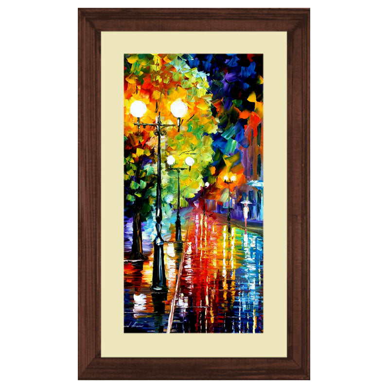 Color Splash Street Wall Frame – Vibrant Urban Night Scene