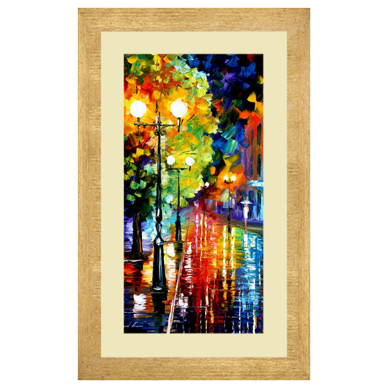 Color Splash Street Wall Frame – Vibrant Urban Night Scene
