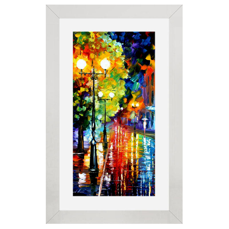 Color Splash Street Wall Frame – Vibrant Urban Night Scene