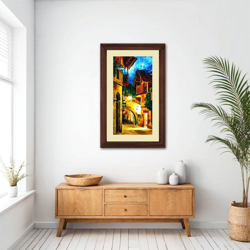 European Alley Wall Frame – Warm Rustic Architecture