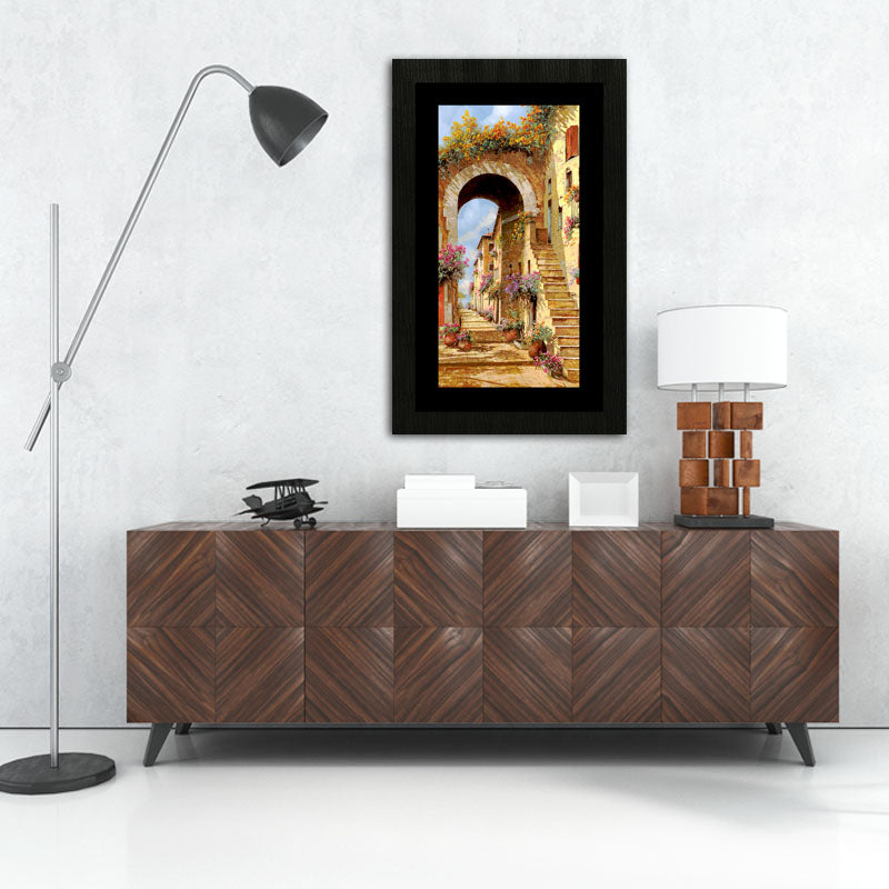Archway Walk Wall Frame – Vintage European Architecture