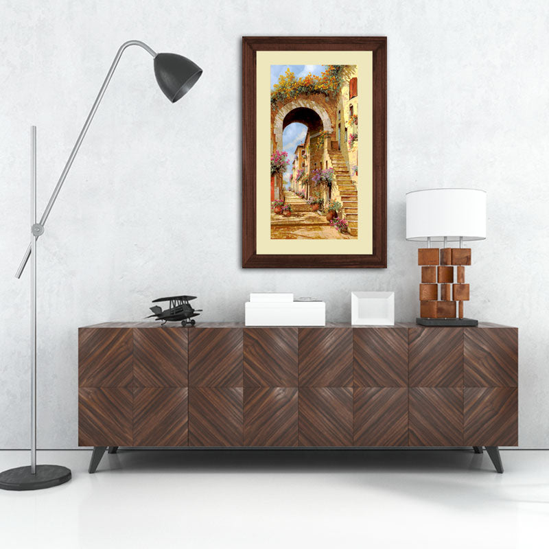 Archway Walk Wall Frame – Vintage European Architecture