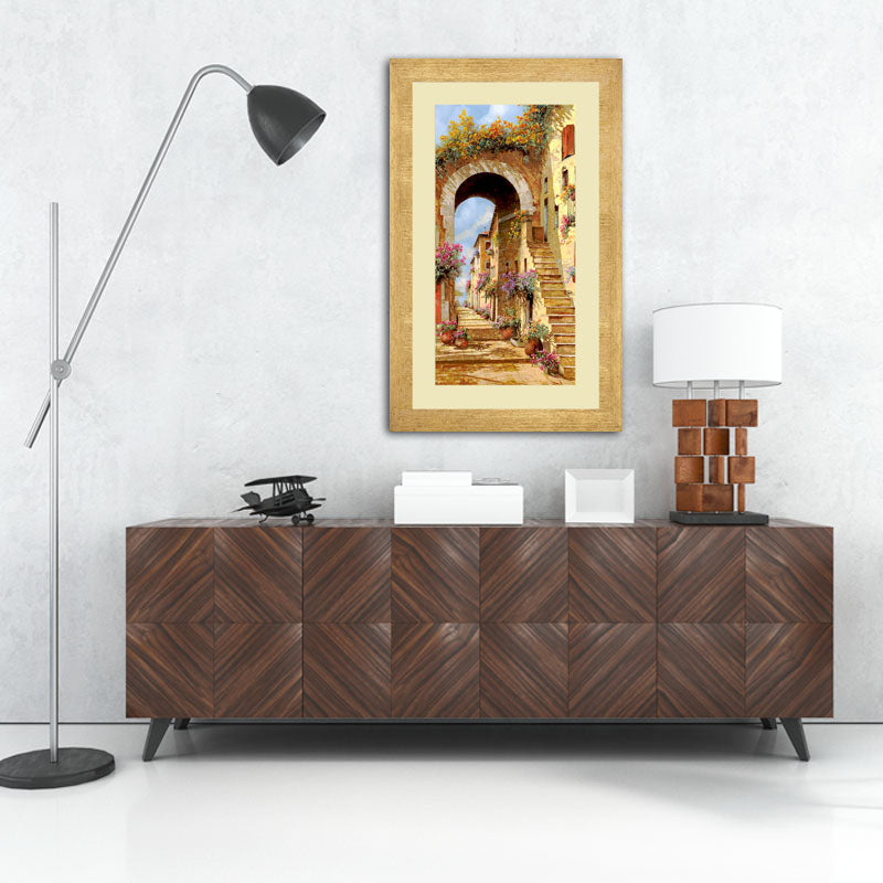Archway Walk Wall Frame – Vintage European Architecture