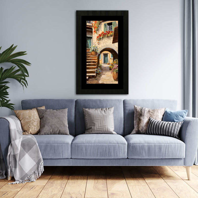 Stairway Passage Wall Frame – Old Town European Alley