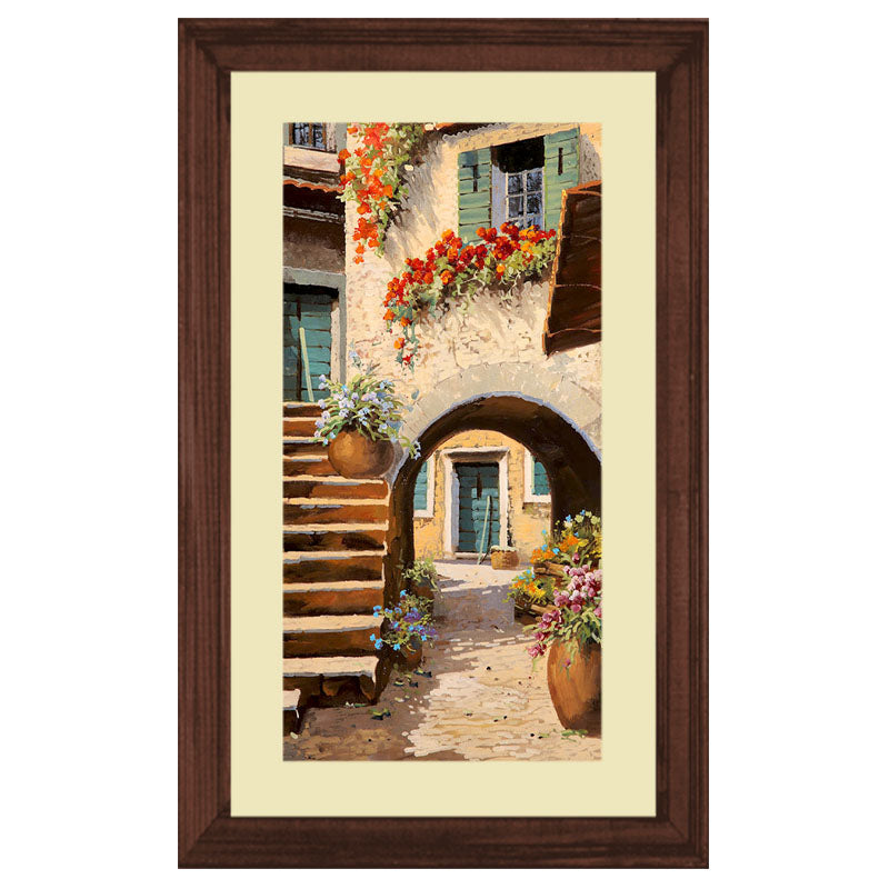 Stairway Passage Wall Frame – Old Town European Alley