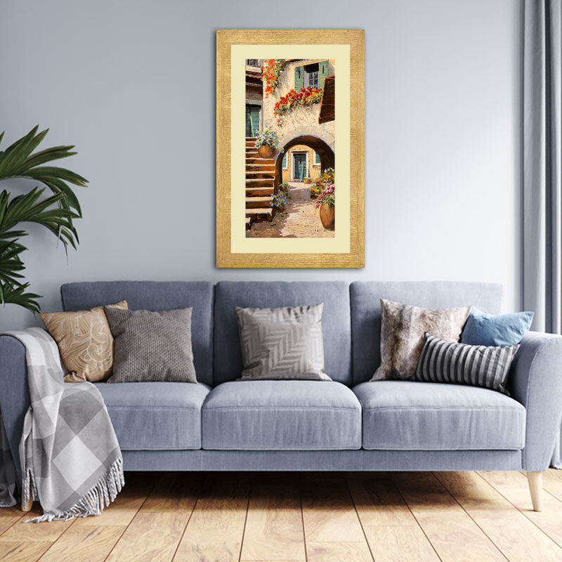 Stairway Passage Wall Frame – Old Town European Alley