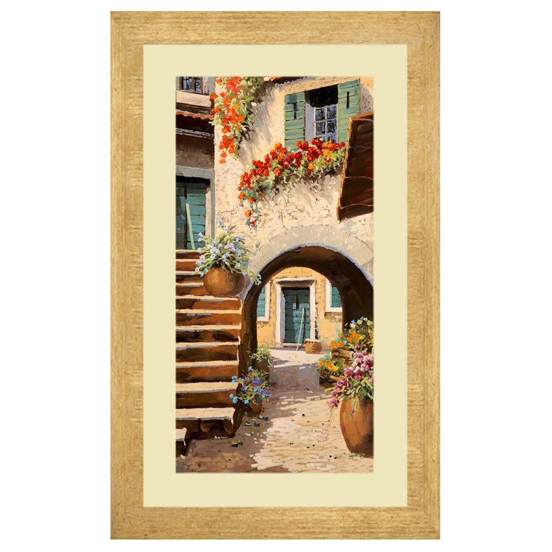 Stairway Passage Wall Frame – Old Town European Alley