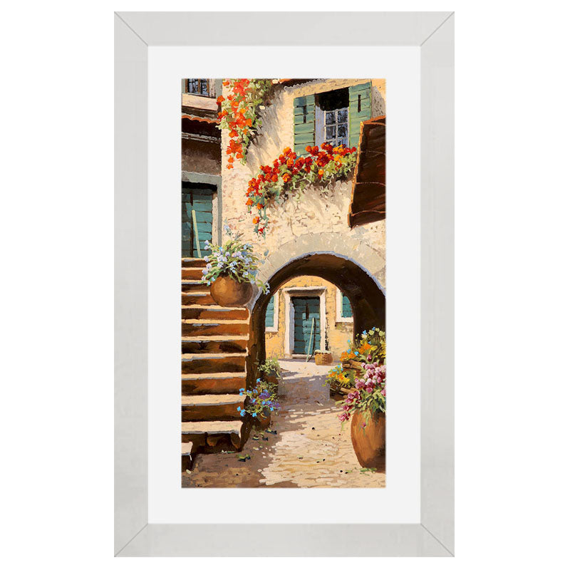 Stairway Passage Wall Frame – Old Town European Alley