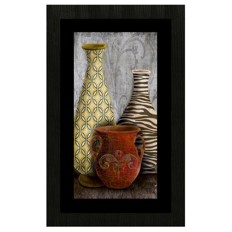 Rustic Vase Composition Wall Frame – Clay & Woven Textures