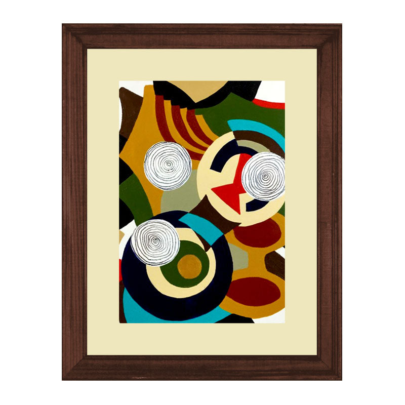 Set of 3 Abstract Plates Wall Frame Set – Vibrant Culinary Art
