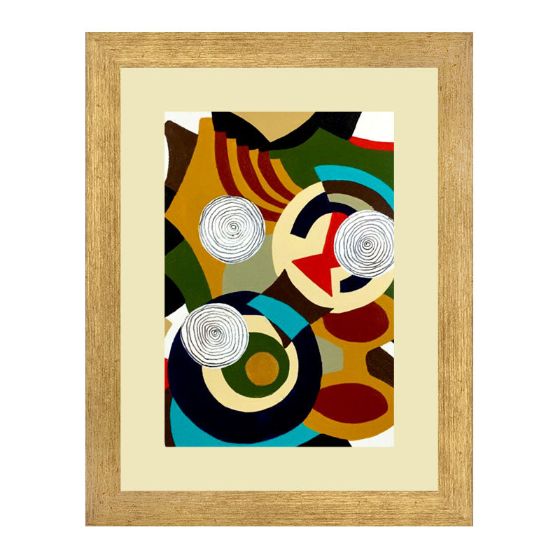 Set of 3 Abstract Plates Wall Frame Set – Vibrant Culinary Art