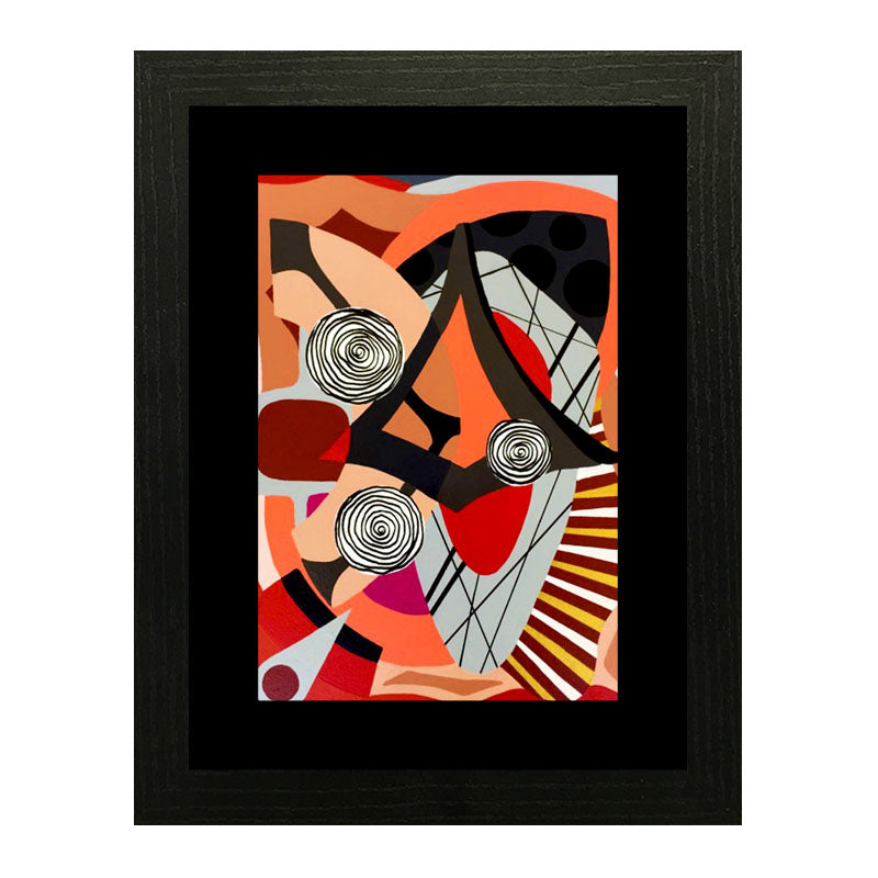 Set of 3 Abstract Plates Wall Frame Set – Vibrant Culinary Art