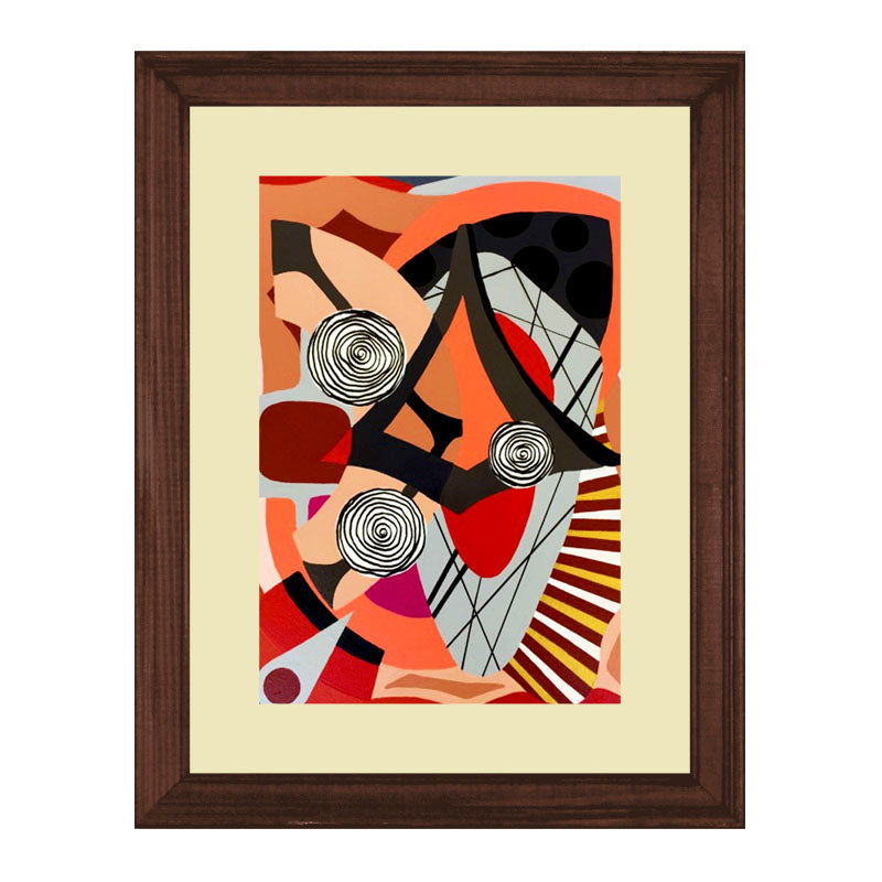 Set of 3 Abstract Plates Wall Frame Set – Vibrant Culinary Art