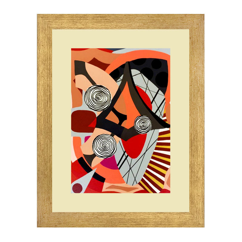 Set of 3 Abstract Plates Wall Frame Set – Vibrant Culinary Art