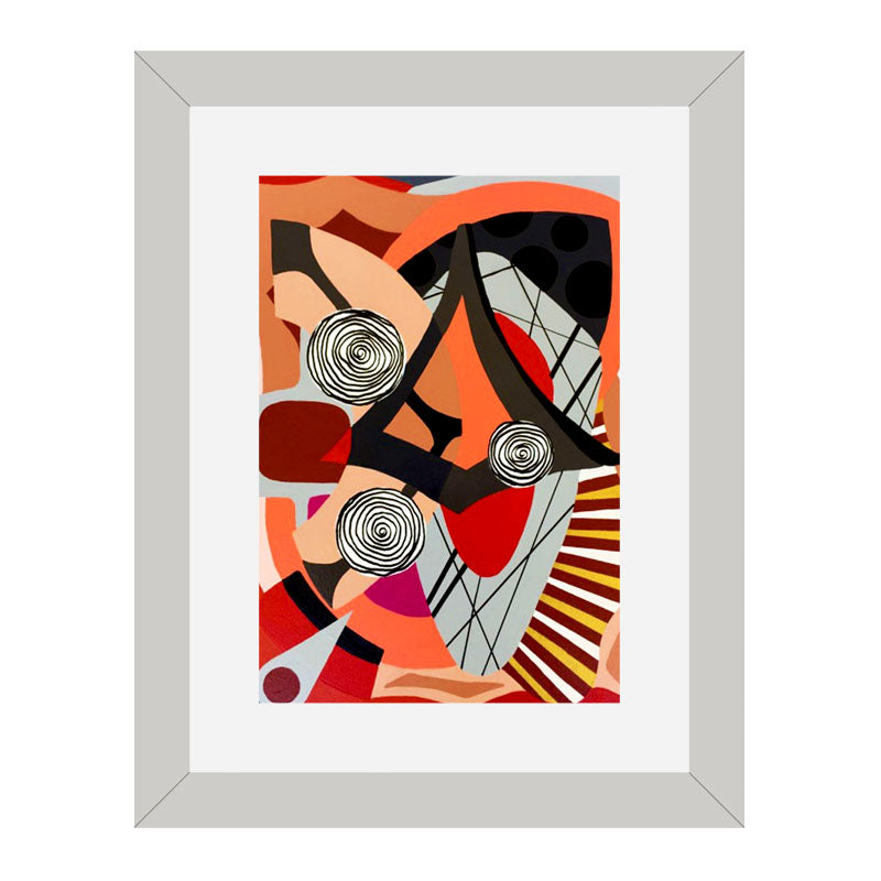 Set of 3 Abstract Plates Wall Frame Set – Vibrant Culinary Art