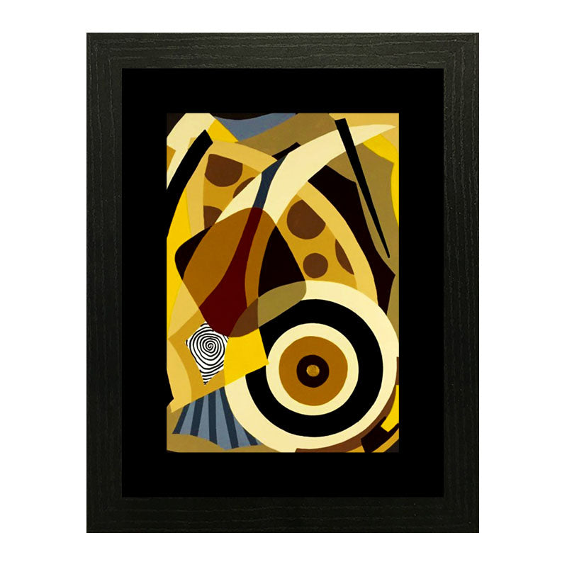 Set of 3 Abstract Plates Wall Frame Set – Vibrant Culinary Art
