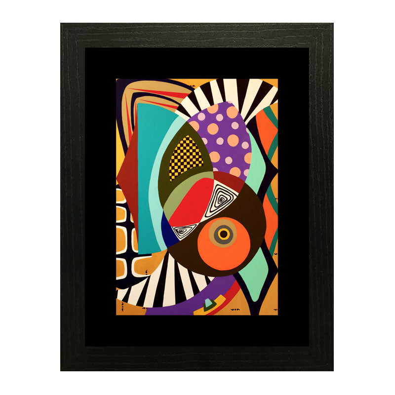 3 Piece Geometric Color Pop Wall Frame Set – Abstract Modern Art