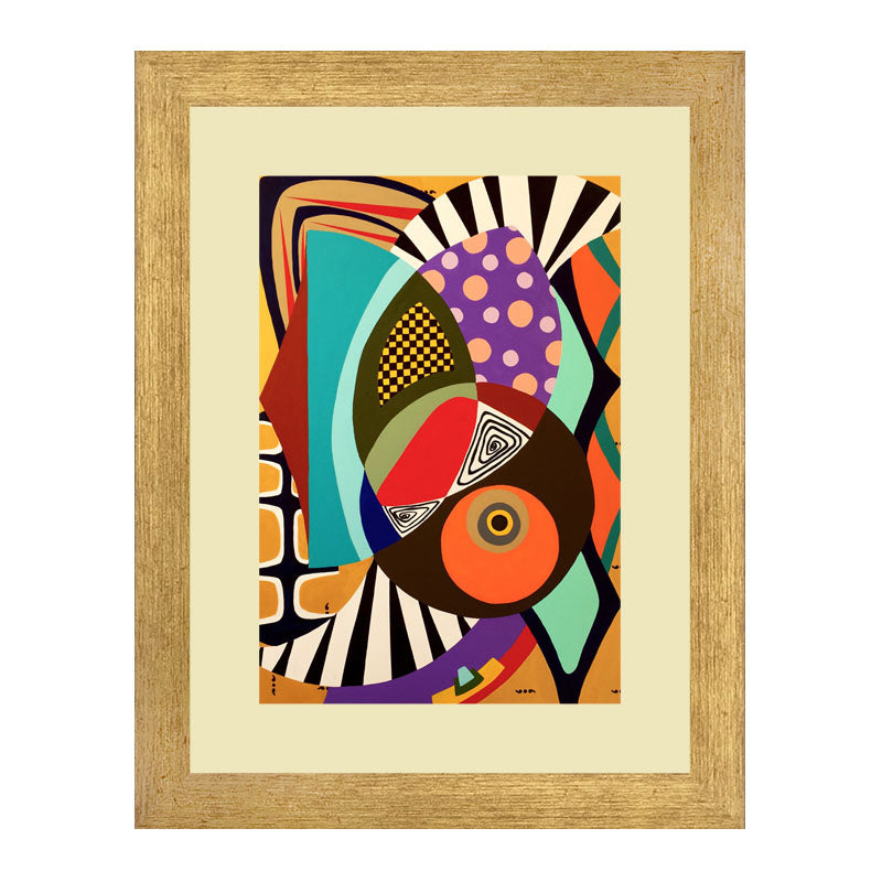 3 Piece Geometric Color Pop Wall Frame Set – Abstract Modern Art