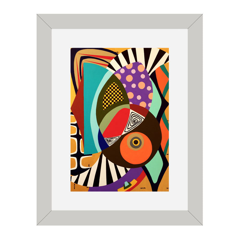 3 Piece Geometric Color Pop Wall Frame Set – Abstract Modern Art