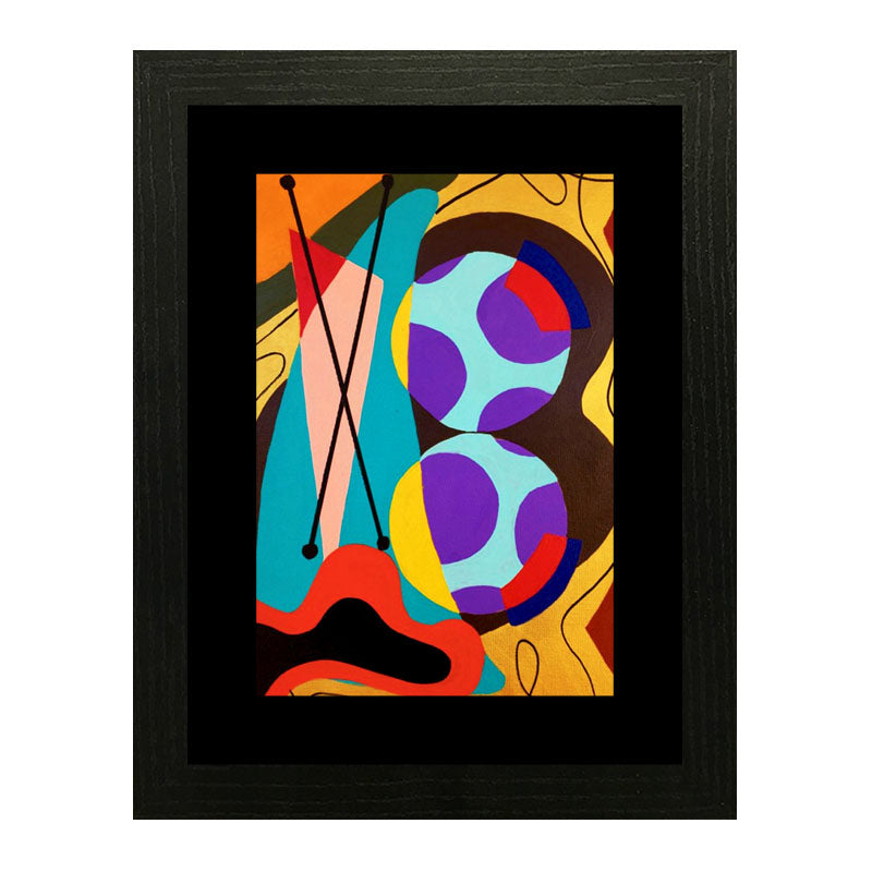 3 Piece Geometric Color Pop Wall Frame Set – Abstract Modern Art