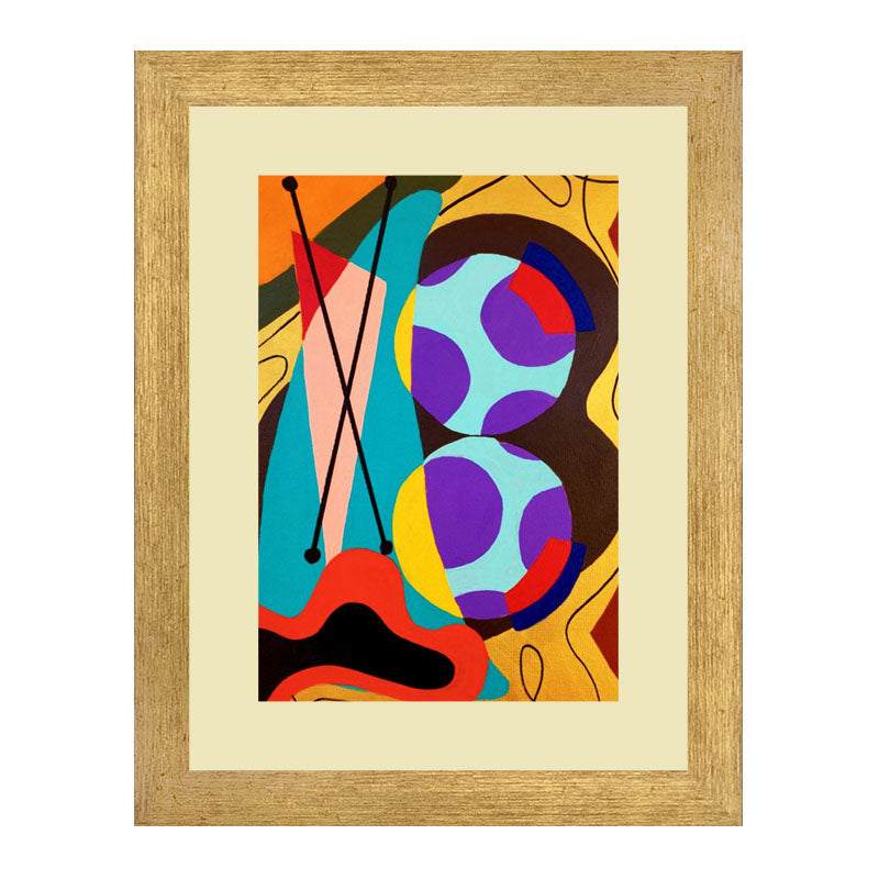3 Piece Geometric Color Pop Wall Frame Set – Abstract Modern Art