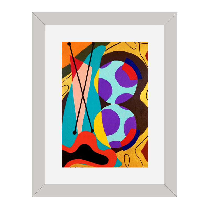 3 Piece Geometric Color Pop Wall Frame Set – Abstract Modern Art