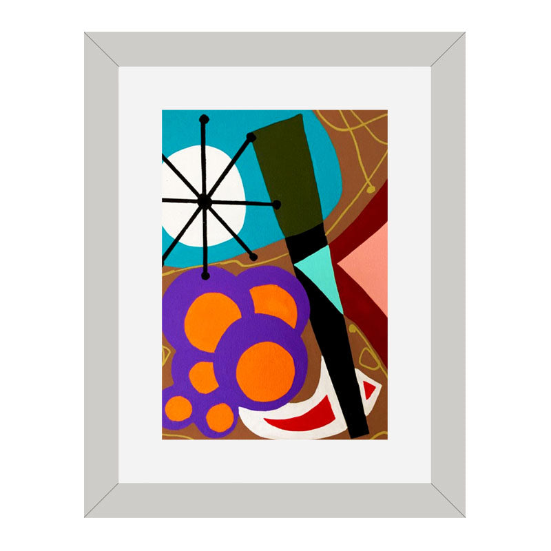 3 Piece Geometric Color Pop Wall Frame Set – Abstract Modern Art